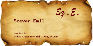Szever Emil névjegykártya